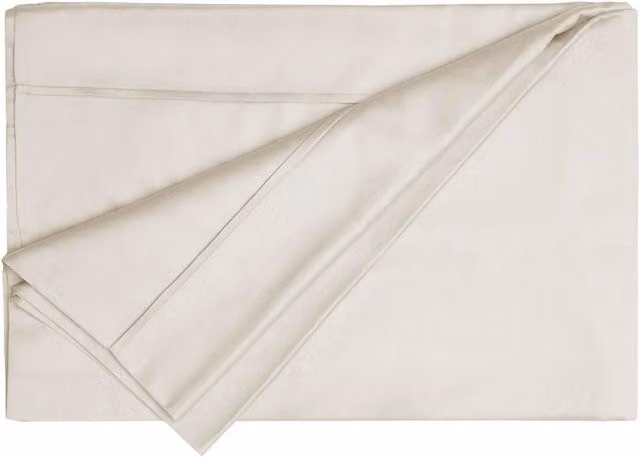 Belledorm Egyptian Cotton 200 Thread Count Percale Flat Sheet, Beige, W: 180 cm x L: 200 cm