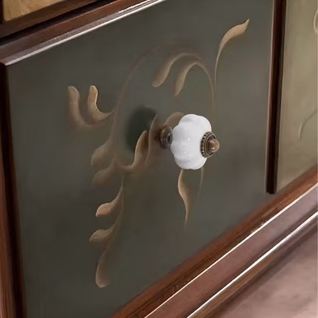 Lifeideas Set of 6 Polished White Ceramic Drawer Knobs