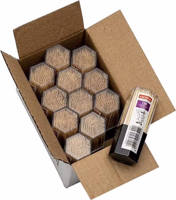 Caroline Multicolour Wooden Cocktail Sticks, 150 Pack