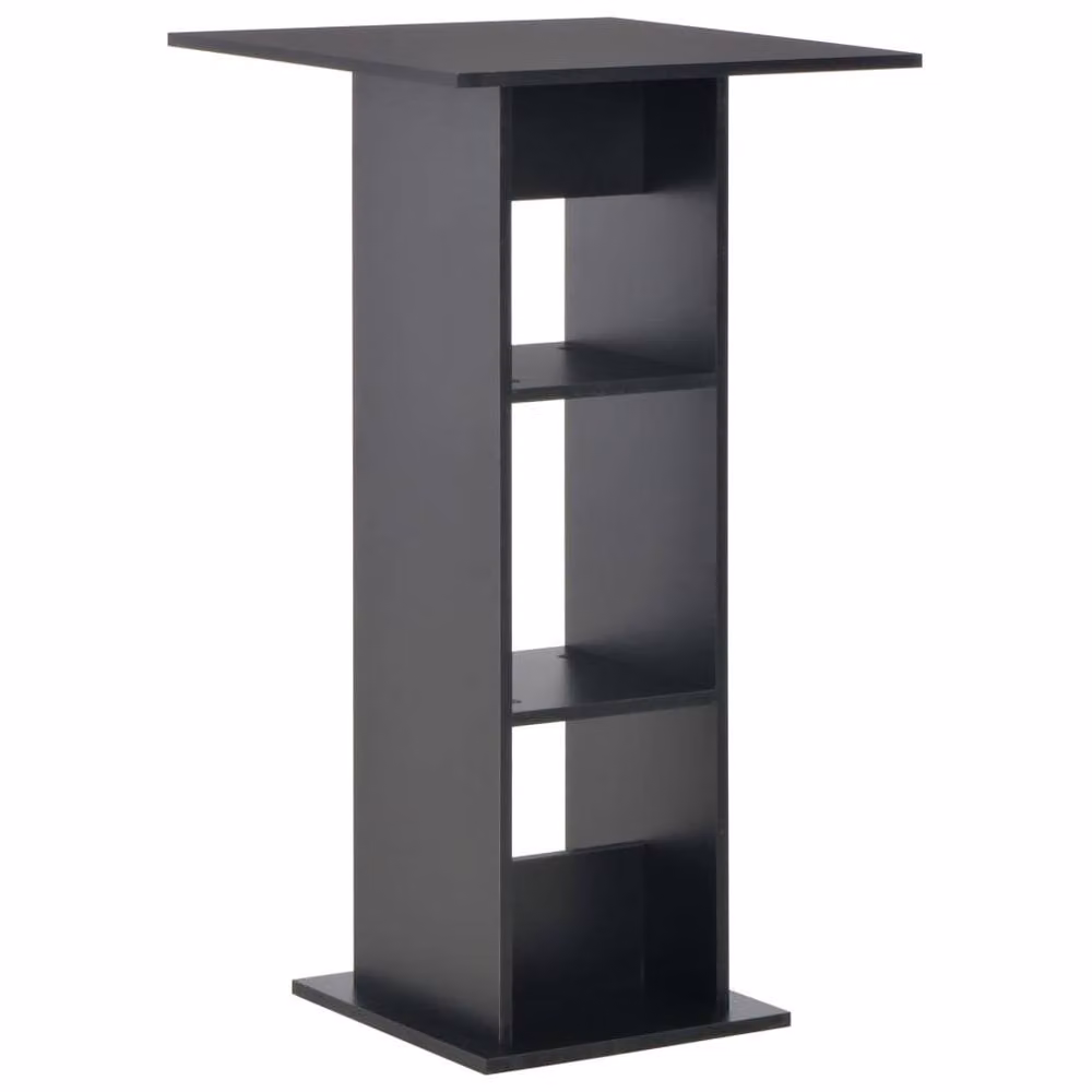 Berkfield Home Modern Black Square Bar Table W/D/H: 60 x 60 x 110 cm – 2
