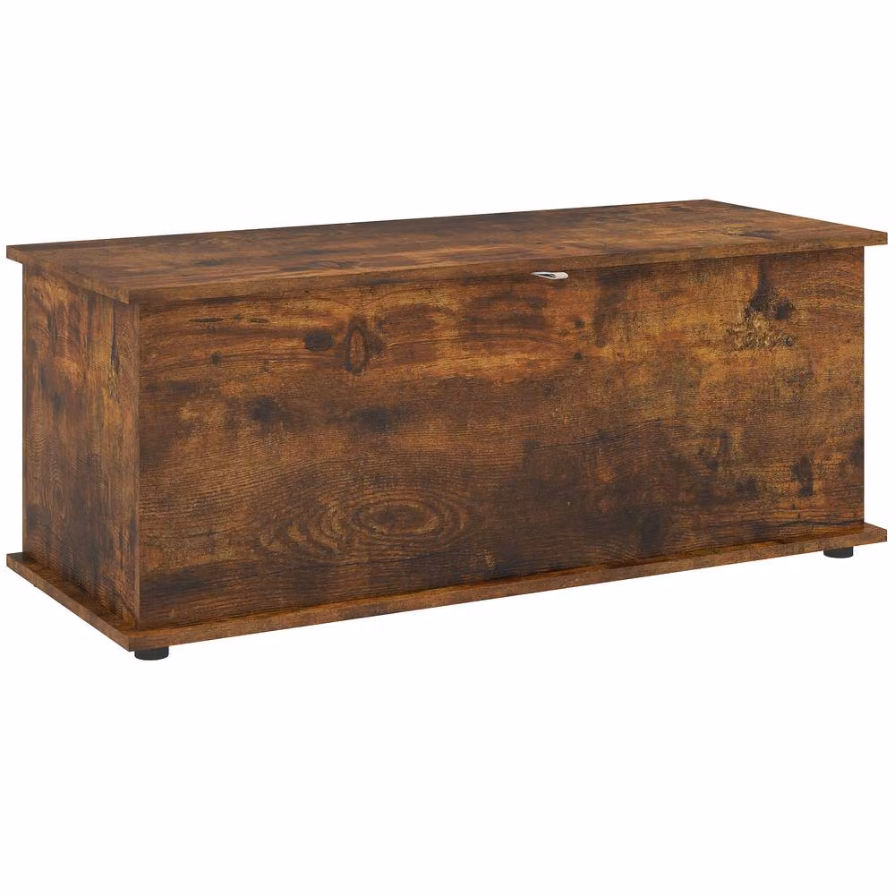 STILVORA Brown Storage Bench with Lift-Up Lid, W/D/H: 120 x 100 x 40 cm – 4