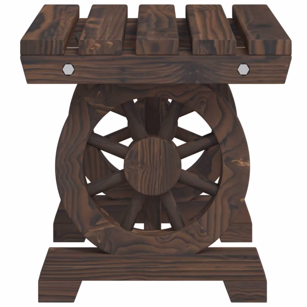 Berkfield Home 5 Piece Rustic Solid Wood Garden Dining Set in Brown – 5