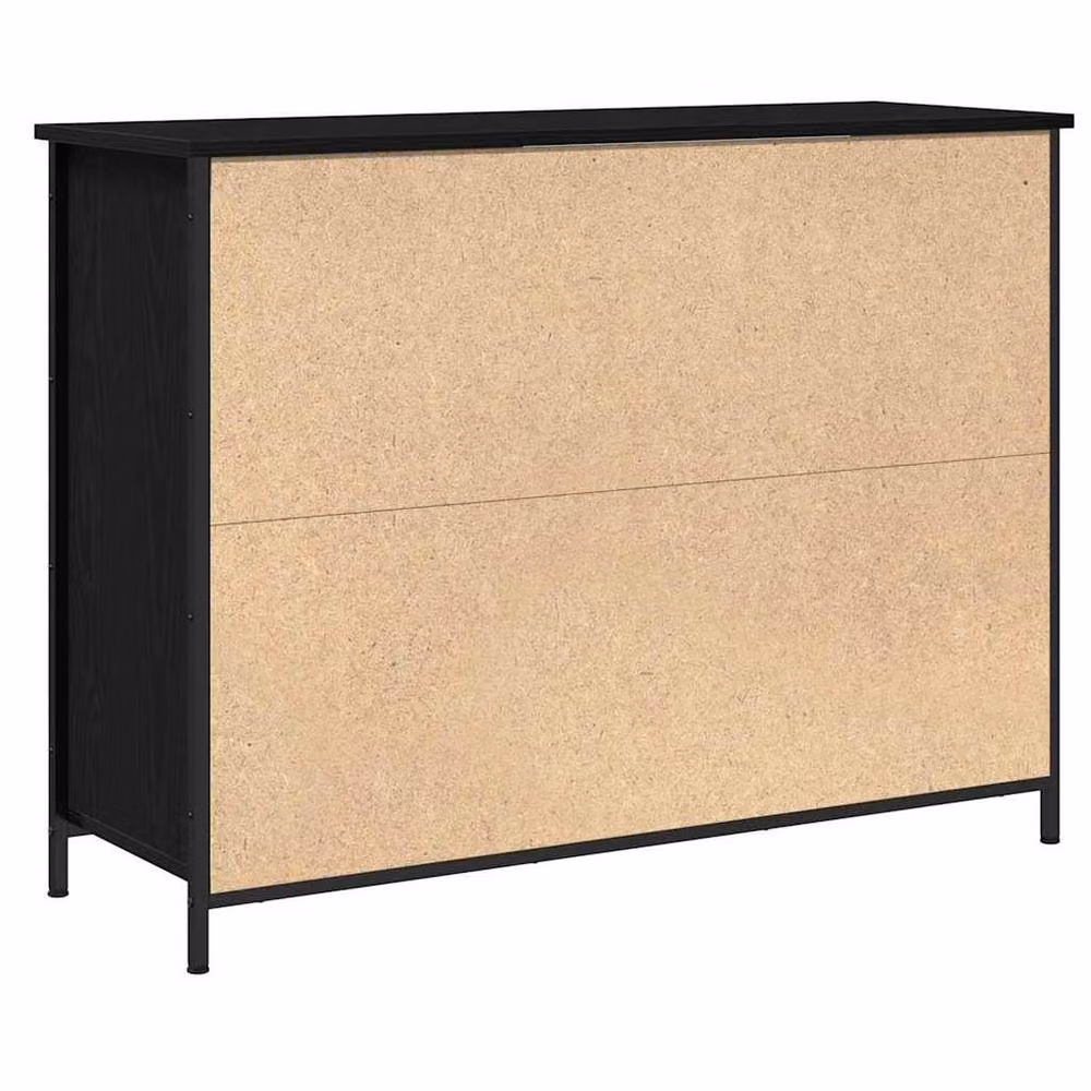 Berkfield Home Black Oak Sideboard W/D/H: 100 x 35 x 75 cm – 4