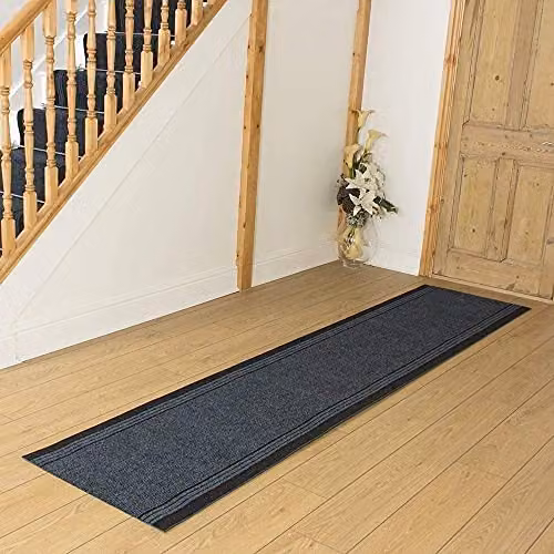 runrug Inca Blue Hallway and Kitchen Runner Rug, Non-Slip and Hardwearing, W: 80 cm, L: 180 cm – 6