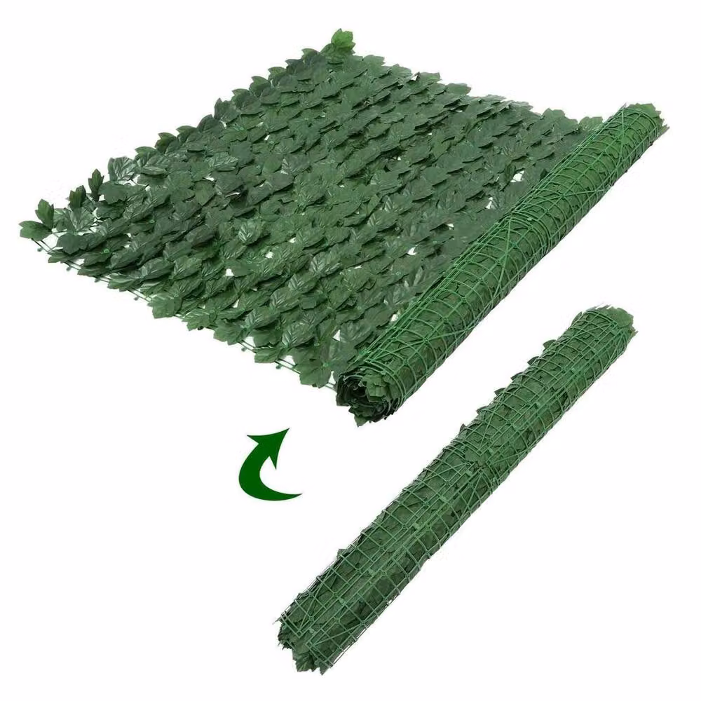 FLAVORA Artificial Ivy Leaf Hedge Privacy Screen, Green, W/H: 100 x 100 cm – 2