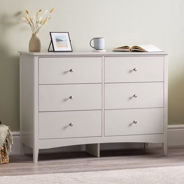 Christow Modern 6 Drawer Chest of Drawers in Sand