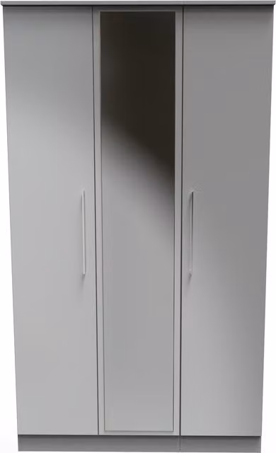 Ready Assembled 2 U Chester Triple Mirror Wardrobe in Dark Grey – 1