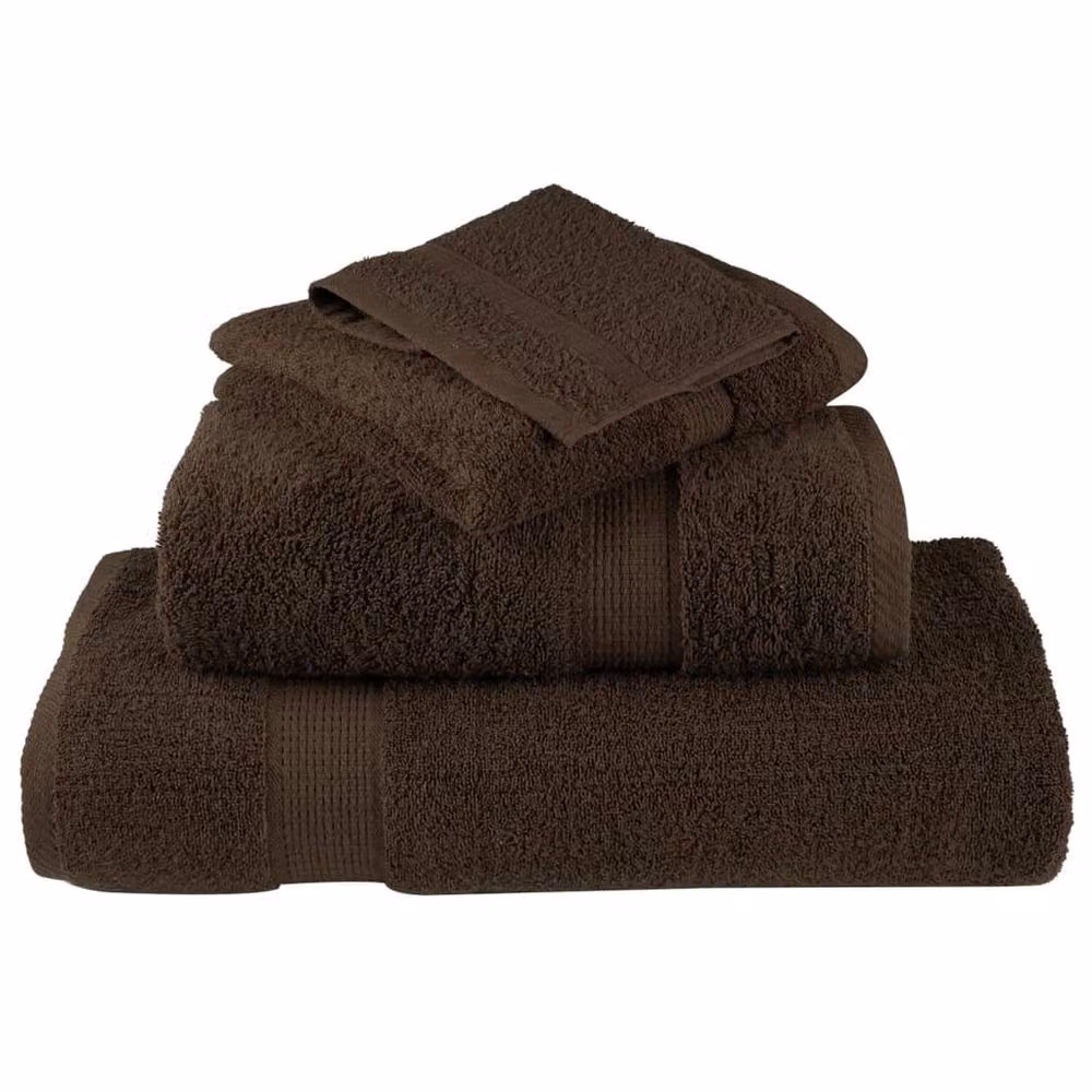 Berkfield Home SOLUND 6 Piece Premium Cotton Terry Towel Set, Brown, 600 gsm – 4