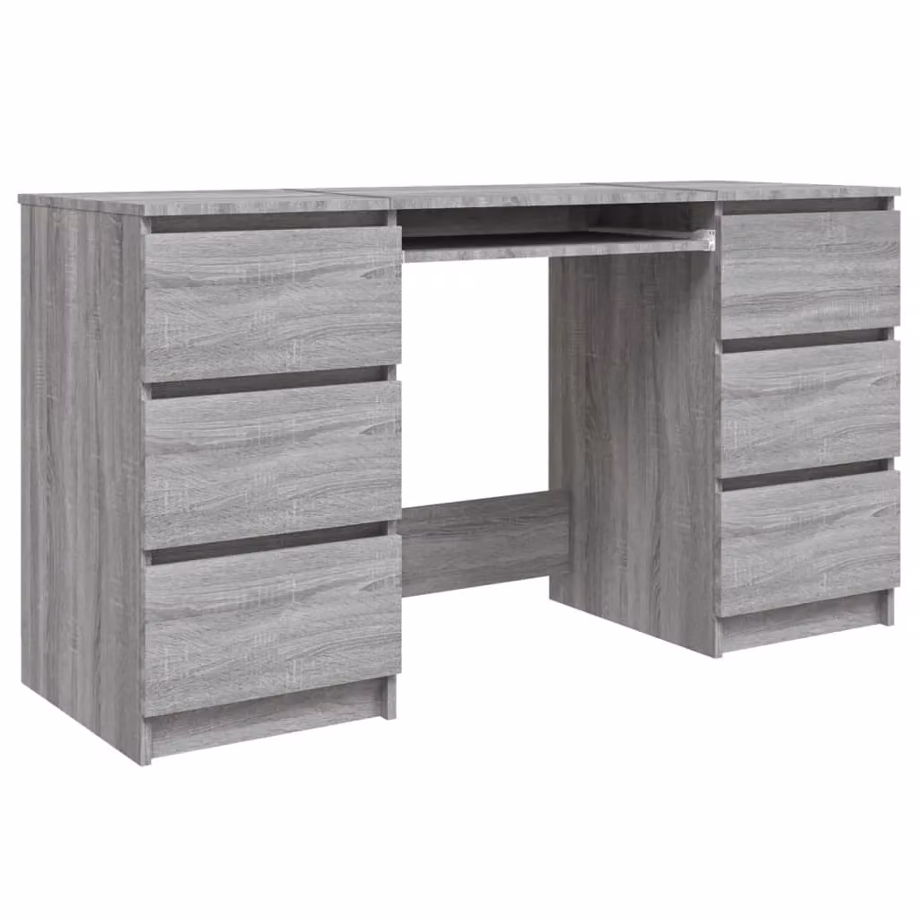Berkfield Home Grey Sonoma Writing Desk, W/D/H: 140 x 50 x 77 cm – 2