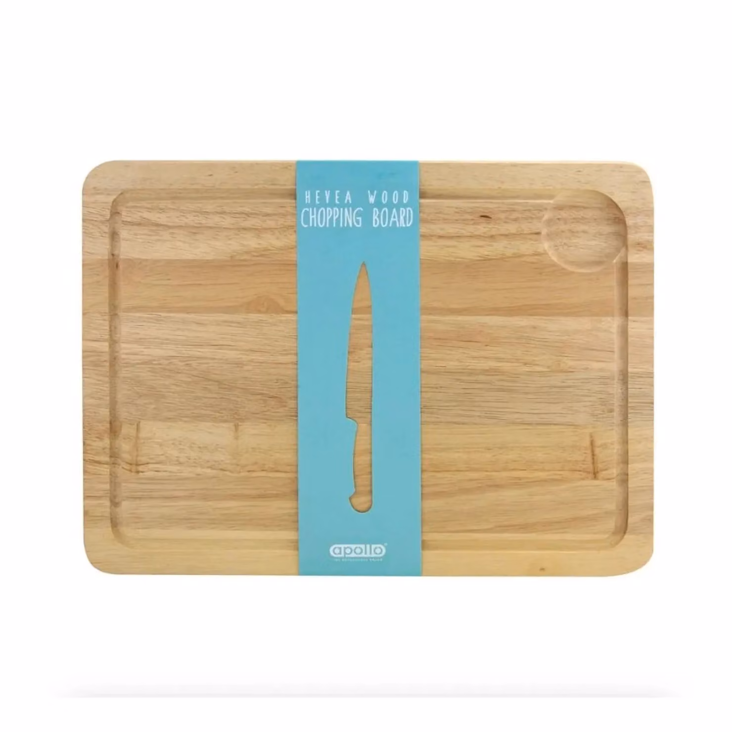 APOLLO Rectangular Rubberwood Chopping Board in Brown and Multicolour, W: 40 cm, D: 30 cm – 2