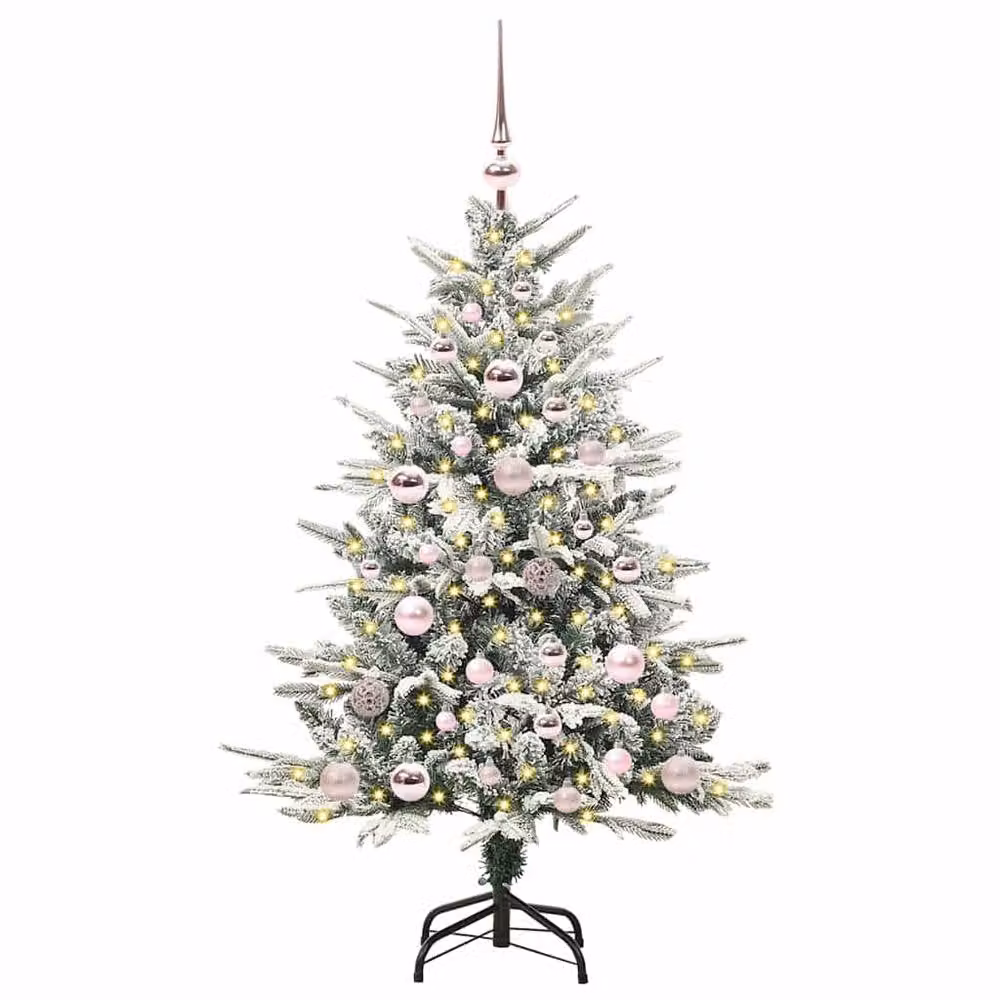 Berkfield Home Pre-lit Artificial Christmas Tree with Ball Set, Green, Height: 120 cm – 3
