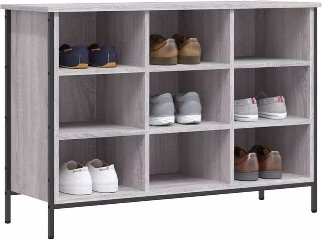 Berkfield Home Grey Sonoma Shoe Cabinet W/D/H: 100 x 35 x 70 cm
