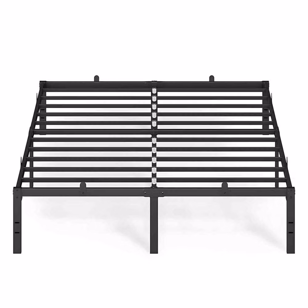 The Bazaarist King Metal Platform Bed Frame with Underbed Storage, Black – 2