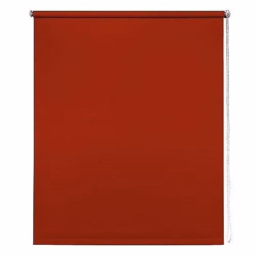 New Edge Blinds Red Thermal Blackout Roller Blind, W: 150 cm, H: 165 cm