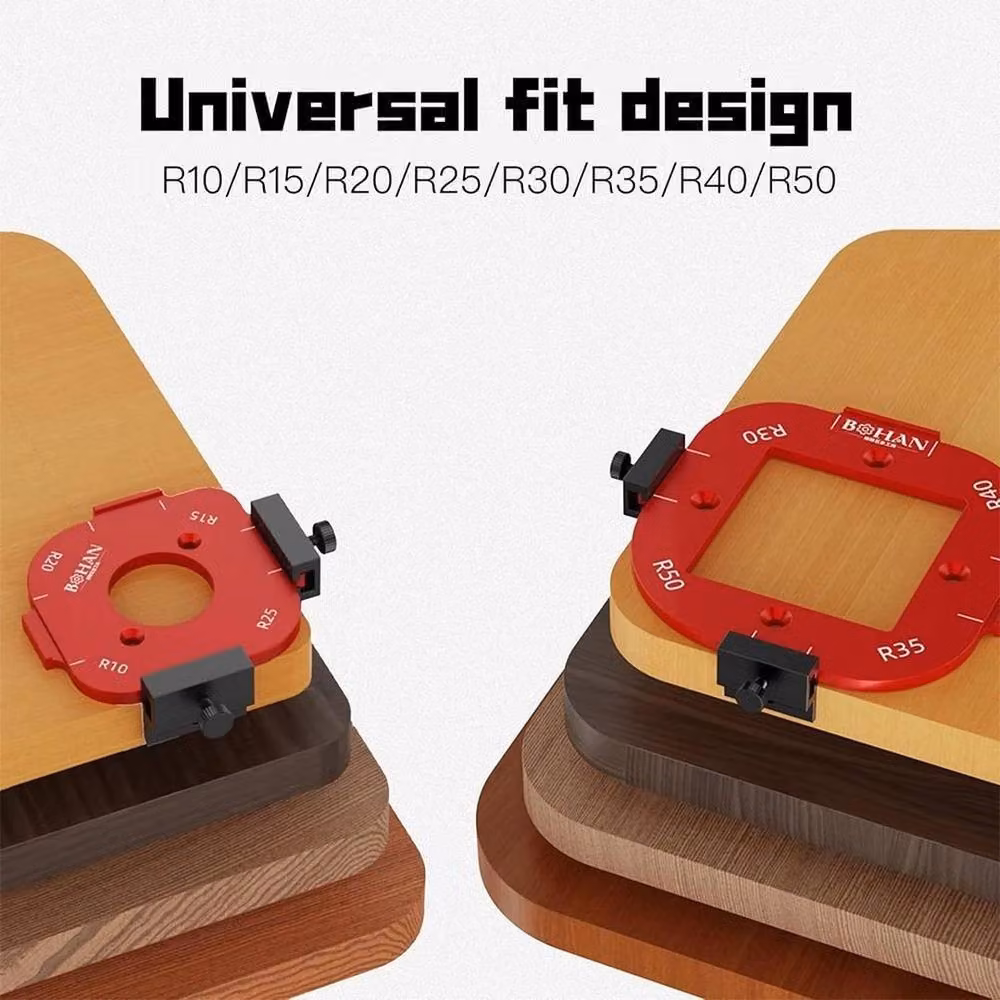SPETLEK Aluminum Alloy Corner Radius Jig Router Template Tool in Red – 4