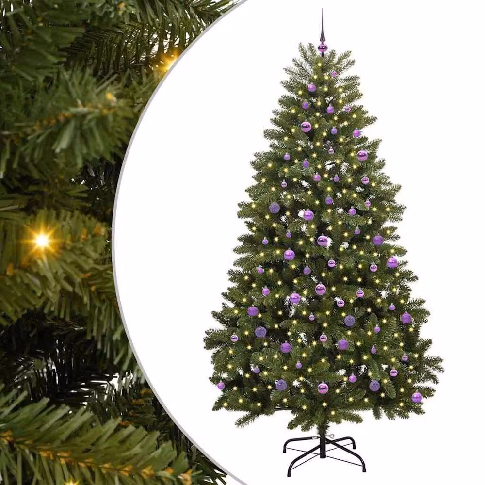 Berkfield Home Artificial Green Christmas Tree with Stand, Height: 240 cm, PVC and Metal – 2