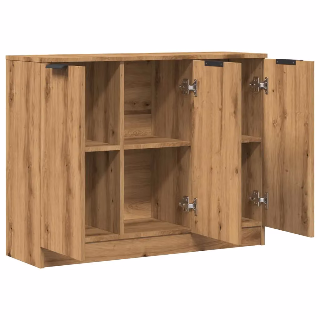 Berkfield Home Artisan Oak Sideboard in Brown, W/D/H: 90.5 x 30 x 70 cm – 2