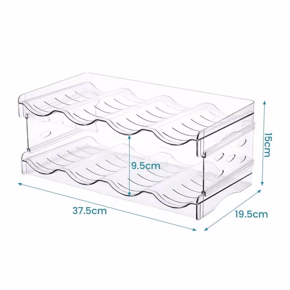 EONLION Stackable 2 Tier Transparent Acrylic Bottle Holder – 2