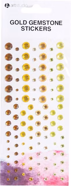 Art Studio Gold Gemstone Stickers