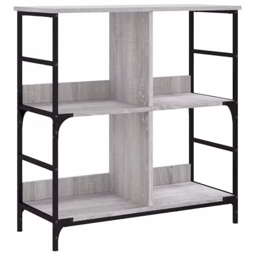 vidaXL Industrial Bookshelf in Grey Sonoma, W/D/H: 78.5 x 33 x 82 cm
