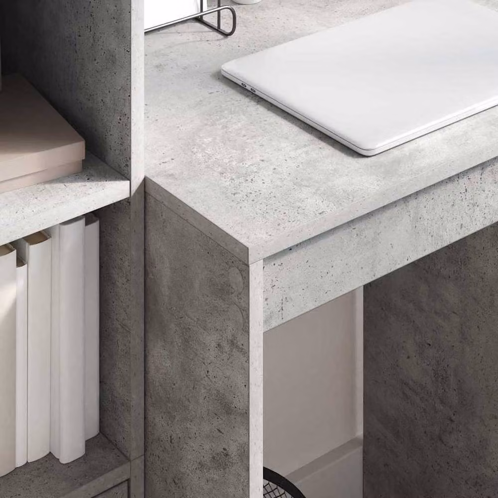 Berkfield Home Elegant Writing Desk in Concrete Grey, W/D/H: 60 x 50 x 76 cm – 2