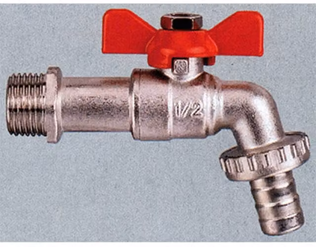 Plasson 1/4 Turn Brass Bibcock 3/4 inch in Grey