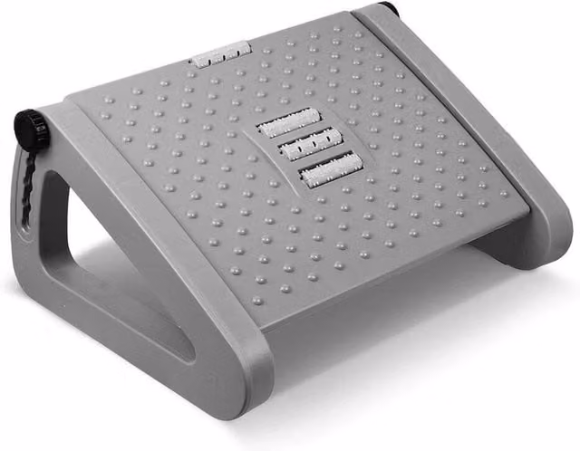 SPETLEK Grey Foot Rest Stool for Office and Computer Desks – 1