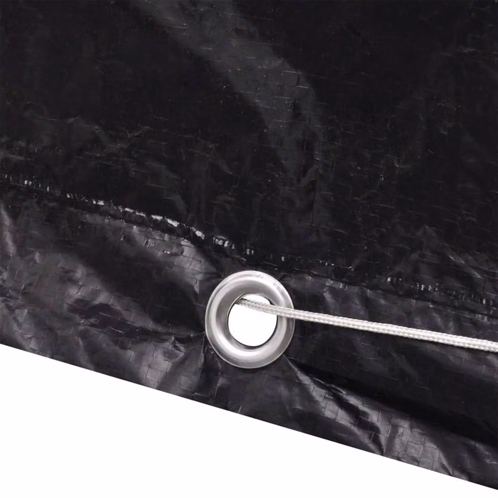 Berkfield Home Durable Garden Furniture Cover with 8 Eyelets, Black, W: 242 cm, D: 162 cm, H: 100 cm – 5