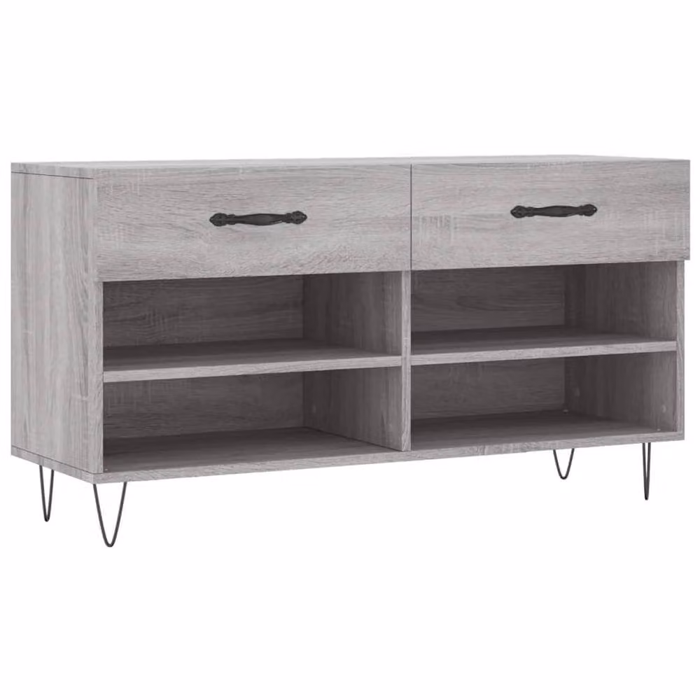 Berkfield Home Grey Sonoma Shoe Bench W/D/H: 102 x 35 x 55 cm – 3