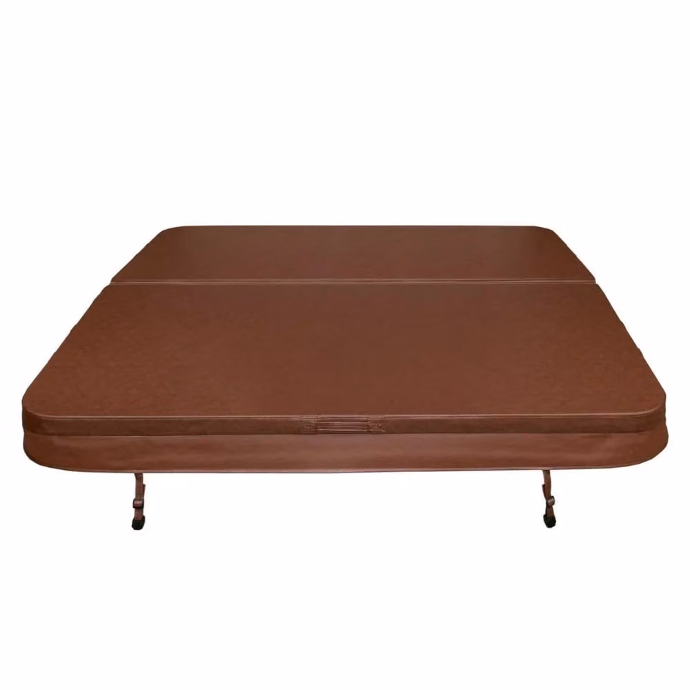 Monstershop Thermal Hot Tub Spa Cover, Brown in Terracotta, Diameter: 220 cm – 2