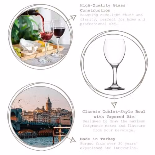 LAV Empire 18pc Wine Glass and Champagne Flute Set in Transparent Glass