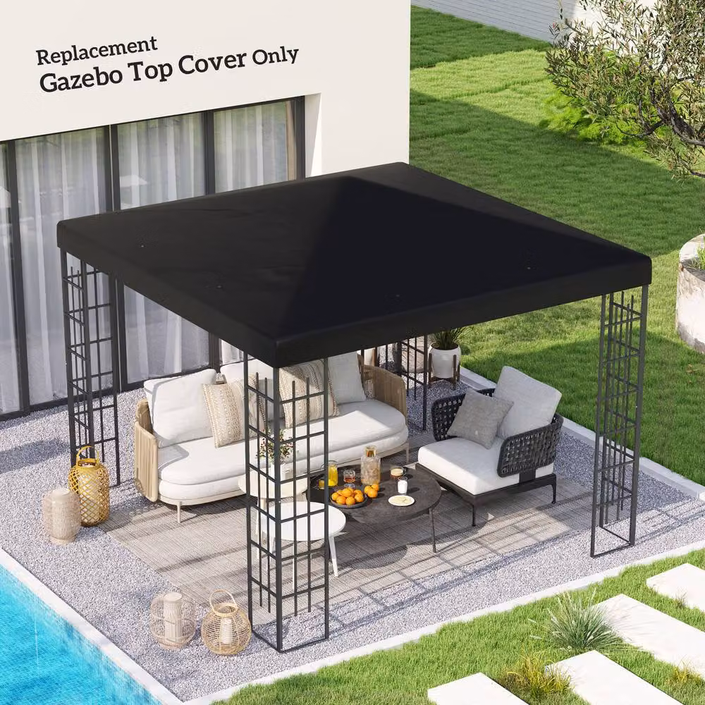 Matteo Black Replacement Gazebo Canopy Roof, 3x3m, UPF 50+ – 2