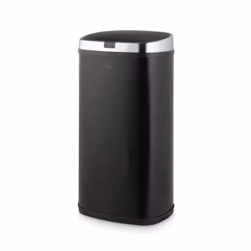 Swan Townhouse Square Sensor Bin, Black, W: 25.0 cm, D: 34.0 cm, H: 62.0 cm