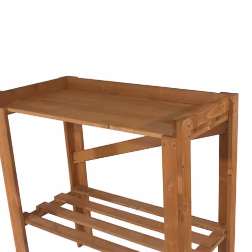 Core Products Waxed Rustic Wood Garden Potting Table in Brown – 3