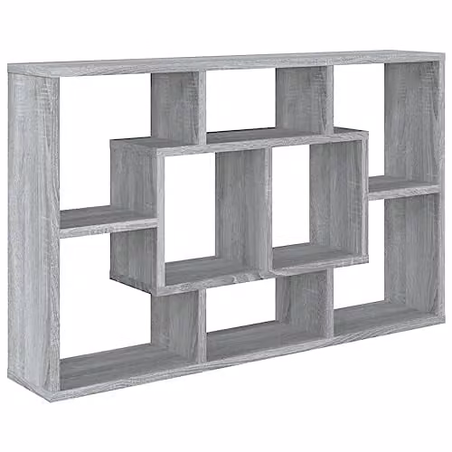vidaXL Wall Shelf in Grey Sonoma, W/D/H: 85 x 16 x 52.5 cm