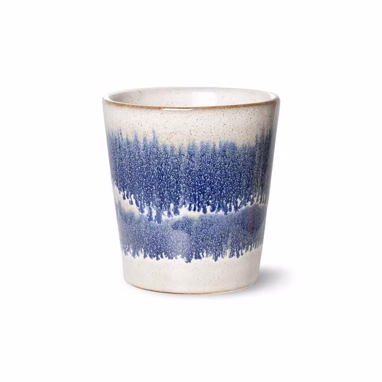 HKLIVING Cosmos 70s Ceramic Coffee Mug in Blue