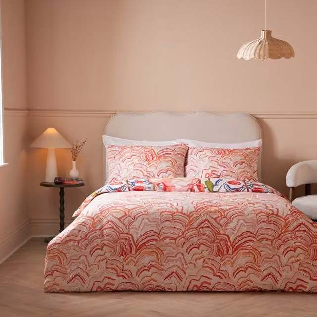 Terra Nova Multicolour Nature Print Reversible Cotton Duvet Cover Set, Double, W: 140 cm, L: 200 cm