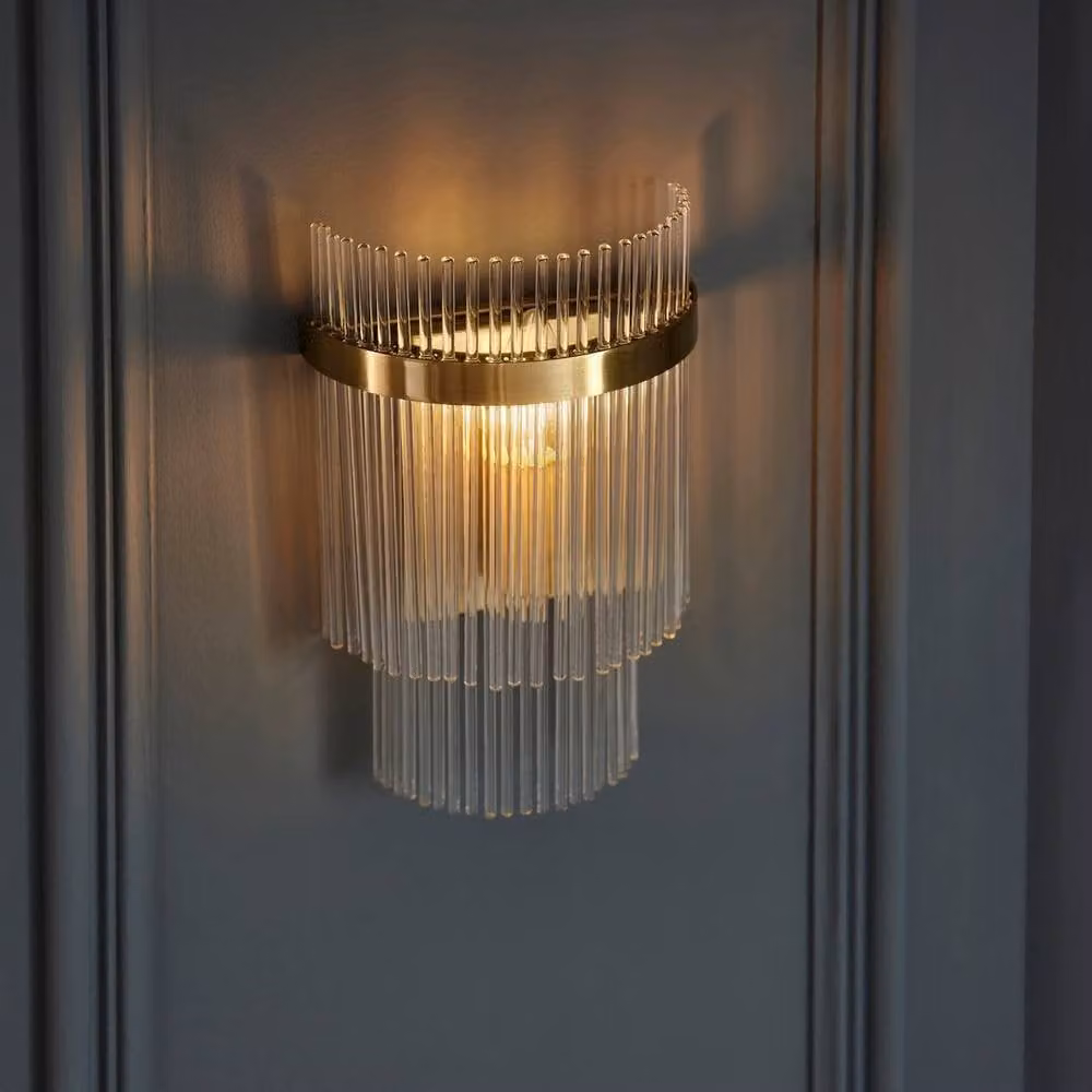 Netlighting Marietta Glass Wall Lamp in Antique Brass and Gold – 2
