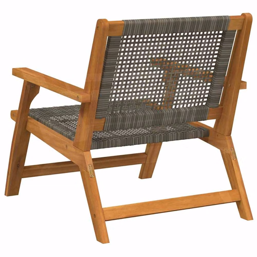 Berkfield Home Modern Garden Chairs, 2 Piece Set in Grey Acacia Wood, W/D/H: 76 x 67 x 73.5 cm – 3
