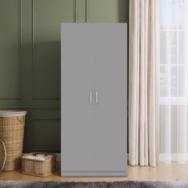 Seconique Dakota 2 Door Wardrobe in Matt Grey