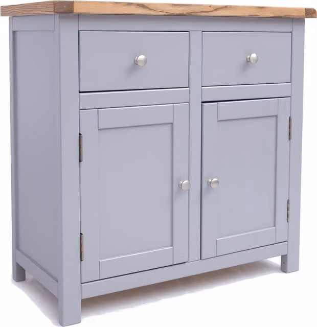 Cabinet Bits Mirano 2 Door 2 Drawer Sideboard in Grey Ash Wood, Width: 84 cm