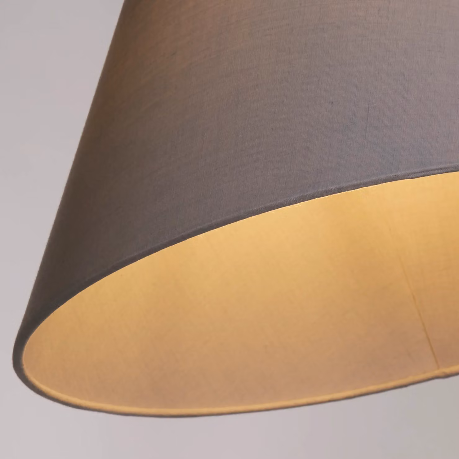 Lighting Collection Grey TC Coolie Fabric Lamp Shade, Diameter: 28 cm – 2