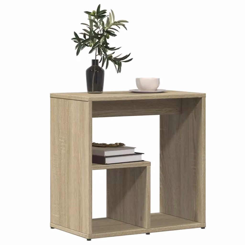 Berkfield Home Set of 2 Sonoma Oak Side Tables in Brown, W/D/H: 50 x 30 x 50 cm – 3