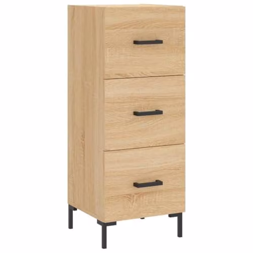 vidaXL Modern Sideboard in Sonoma Oak, Brown, W/D/H: 34.5 x 34.5 x 90 cm