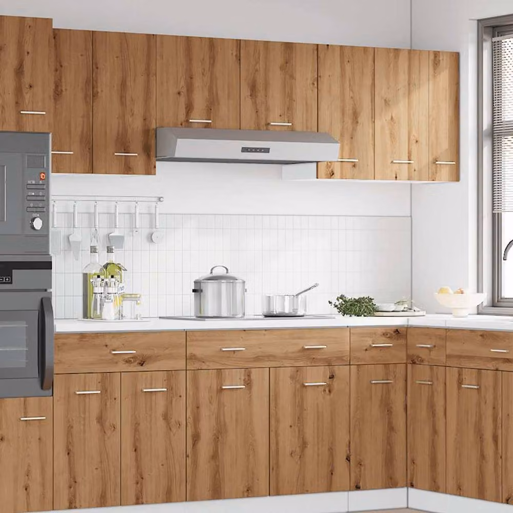 Berkfield Home Lyon Hanging Kitchen Cabinet in Artisan Oak Brown, W/D/H: 30 x 31 x 60 cm – 2