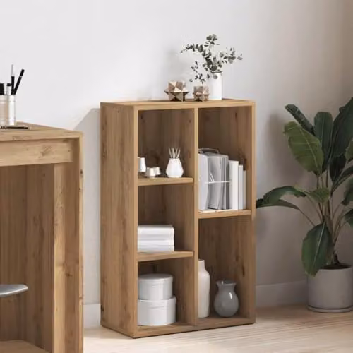vidaXL Artisan Oak Book Cabinet in Brown, W/D/H: 50 x 25 x 80 cm – 2