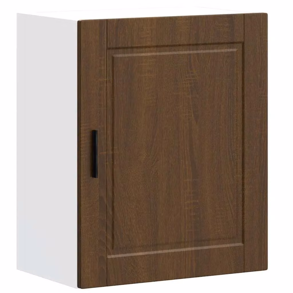 Berkfield Home Porto Kitchen Wall Cabinet in Brown Oak and Grey Engineered Wood – 1