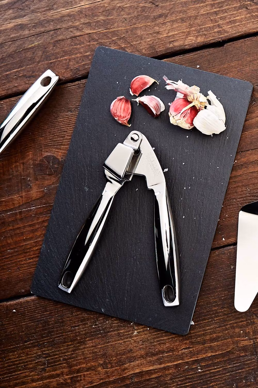 Stellar Stainless Steel Garlic Press in Silver – 7