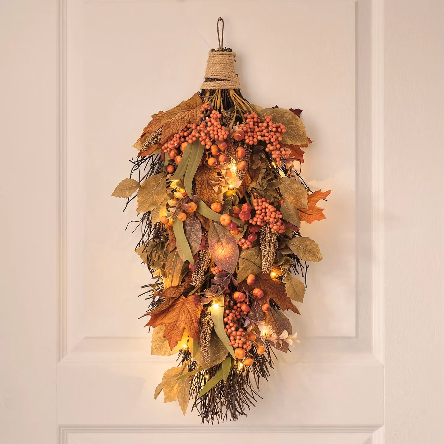 Lights4fun Pre Lit Maple Orchard Autumn Bough in Multicolour
