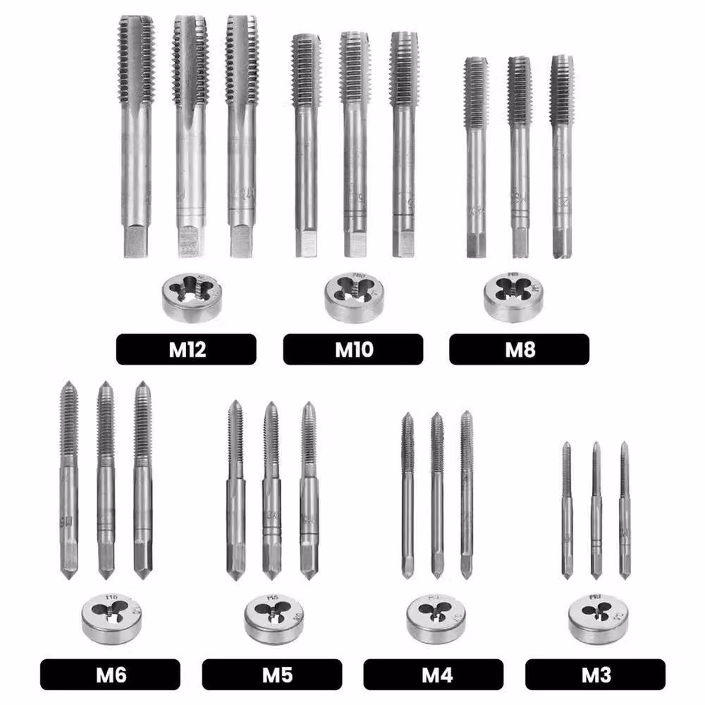 VOGREX 32-Piece Metric Tap and Die Set in Multicolour Bearing Steel – 4
